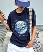 【チャオパニックティピー/CIAOPANIC TYPY】の【WEB限定】【新色追加】ムーンクレーター アースロゴプリントTee インディゴブルー|ID: prp329100004691857 ipo3291000000033880486