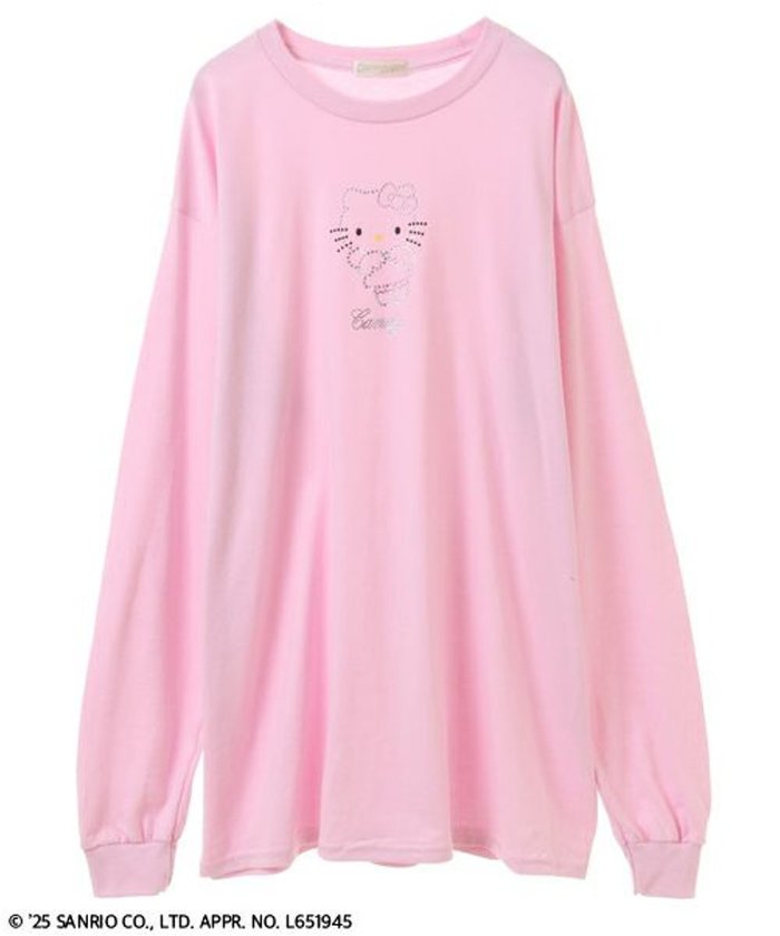【キャンディストリッパー/Candy Stripper】のANGEL 【HELLO KITTY】RHINESTONE L/S TEE インテリア・キッズ・メンズ・レディースファッション・服の通販 founy(ファニー) https://founy.com/ ファッション Fashion レディースファッション Fashion for Women インナー Innerwear コレクション Collection, Seasonal Line シャイニー Shiny, Glossy Finish ストーン Stone, Gem-Like パステル Pastel, Soft Color プリント Print, Printed Pattern 春 Spring |ID: prp329100004691969 ipo3291000000033880983