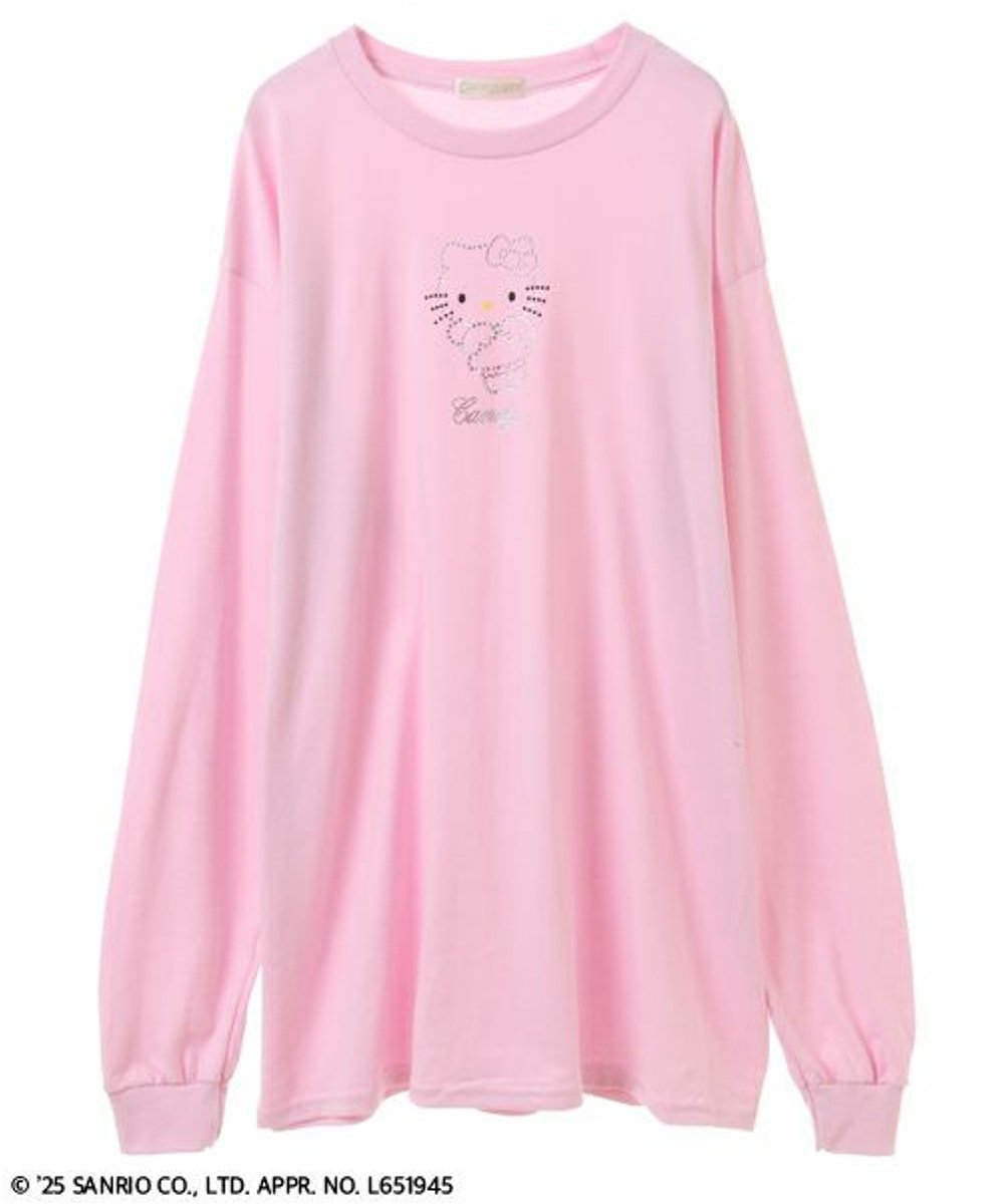 【キャンディストリッパー/Candy Stripper】のANGEL 【HELLO KITTY】RHINESTONE L/S TEE 人気、トレンドファッション・服の通販 founy(ファニー) 　ファッション　Fashion　レディースファッション　Fashion for Women　インナー　Innerwear　コレクション　Collection, Seasonal Line　シャイニー　Shiny, Glossy Finish　ストーン　Stone, Gem-Like　パステル　Pastel, Soft Color　プリント　Print, Printed Pattern　春　Spring　 other-1|ID: prp329100004691969 ipo3291000000033880983