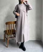 【シェトワ/Chez toi】のクロスプルオーバー×ニットワンピース 人気、トレンドファッション・服の通販 founy(ファニー) ファッション Fashion レディースファッション Fashion for Women ワンピース Dresses ニットワンピース Knit Dresses スニーカー Sneakers, Trainers チャーム Charm, Pendant ボストン Boston リブニット Rib Knit, Ribbed Knit 再入荷 Restock / Back in Stock おすすめ Recommended / Our Picks thumbnail グレージュ|ID: prp329100004691989 ipo3291000000033881077