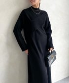 【シェトワ/Chez toi】のクロスプルオーバー×ニットワンピース 人気、トレンドファッション・服の通販 founy(ファニー) ファッション Fashion レディースファッション Fashion for Women ワンピース Dresses ニットワンピース Knit Dresses スニーカー Sneakers, Trainers チャーム Charm, Pendant ボストン Boston リブニット Rib Knit, Ribbed Knit 再入荷 Restock / Back in Stock おすすめ Recommended / Our Picks thumbnail ブラック|ID: prp329100004691989 ipo3291000000033881081