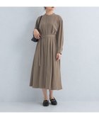 【ユナイテッドアローズ/UNITED ARROWS】のデシン タック フレア- ベルト ワンピース BEIGE|ID: prp329100004692000 ipo3291000000033881134