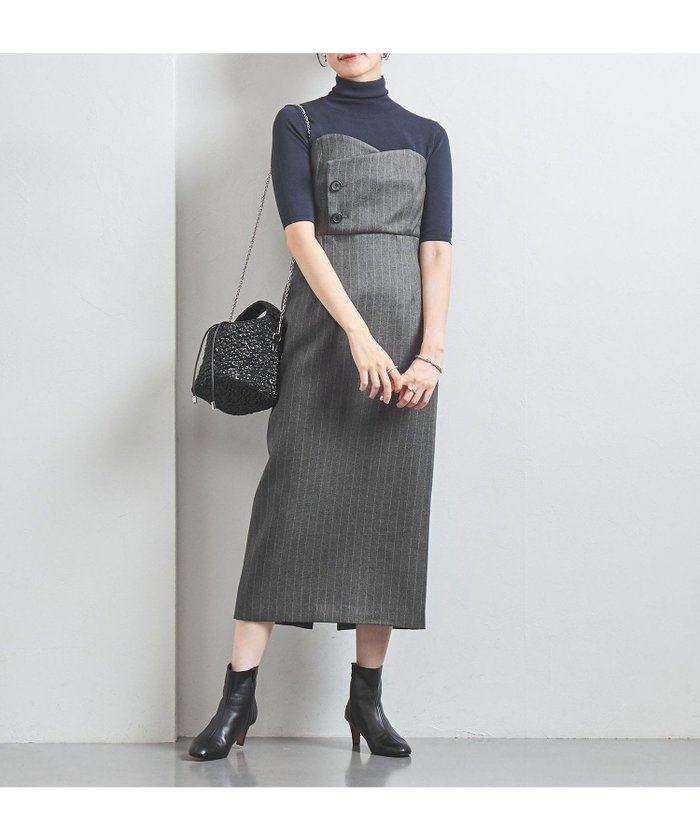 【ユナイテッドアローズ/UNITED ARROWS】のP ビスチェ ワンピース インテリア・キッズ・メンズ・レディースファッション・服の通販 founy(ファニー) https://founy.com/ ファッション Fashion レディースファッション Fashion for Women ワンピース Dresses イレギュラーヘム Irregular Hem カットソー Cut and Sewn Top ストライプ Stripe, Striped Pattern ツイル Twist, Twisted Detail ビスチェ Bustier, Corset Top フィット Fit, Slim Fit ポケット Pocket, Pocket Detail メランジ Melange, Mixed Yarn アウトレット Outlet / Clearance おすすめ Recommended / Our Picks |ID: prp329100004692004 ipo3291000000033881155