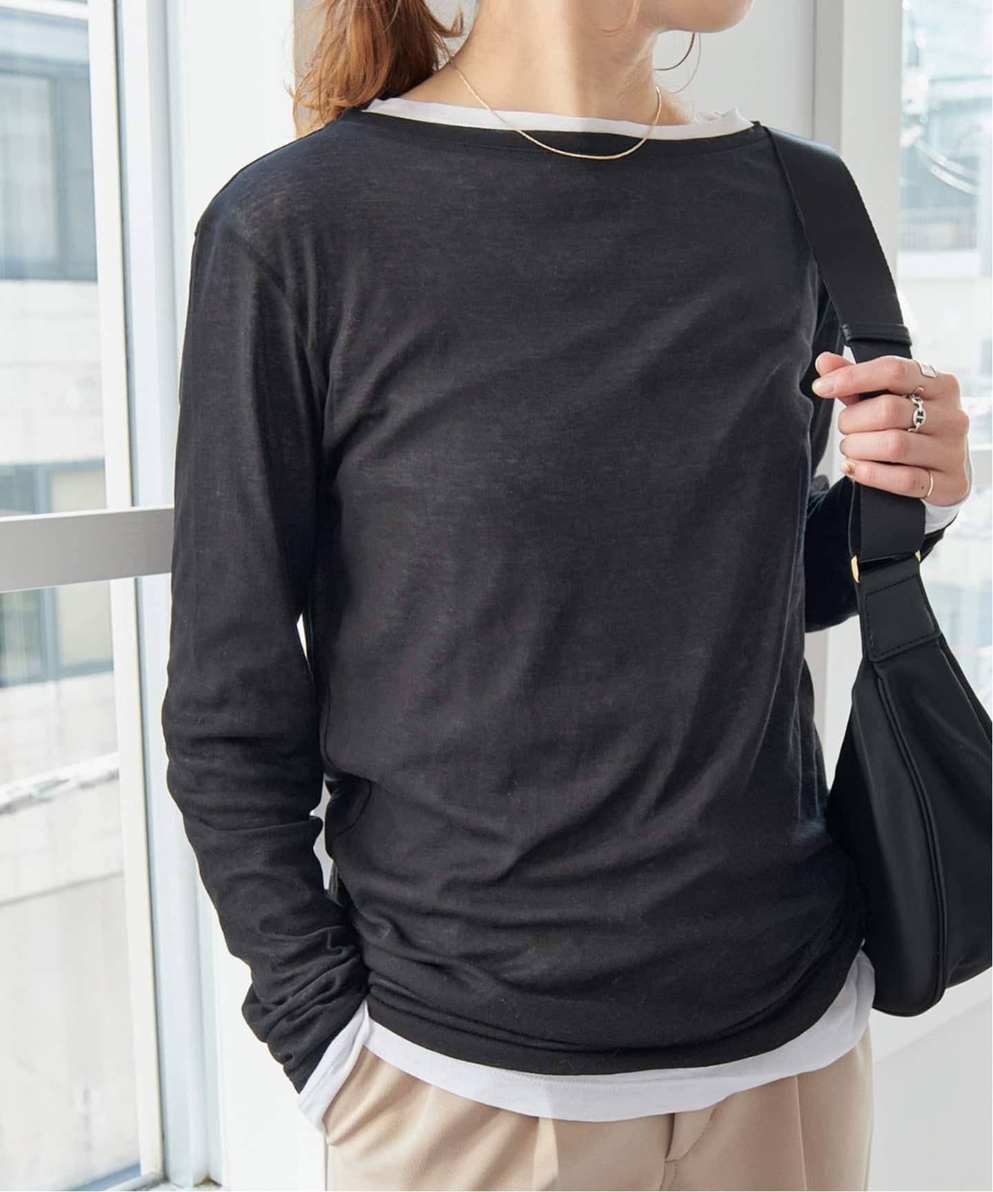 【スピック&スパン/Spick & Span】の《追加2》シアーボートネックプルオーバー インテリア・キッズ・メンズ・レディースファッション・服の通販 founy(ファニー) 　ファッション　Fashion　レディースファッション　Fashion for Women　トップス・カットソー　Cut & Sew Tops　カジュアルプルオーバー・ニットトップス　Pullovers & Knit Tops / Casual Pullovers　イエロー　Yellow　ブラック|ID: prp329100004692012 ipo3291000000034179672