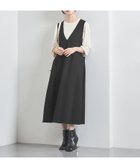 【ユナイテッドアローズ/UNITED ARROWS】のW Vネック ジャージー ロングワンピース BLACK|ID: prp329100004692031 ipo3291000000033881261