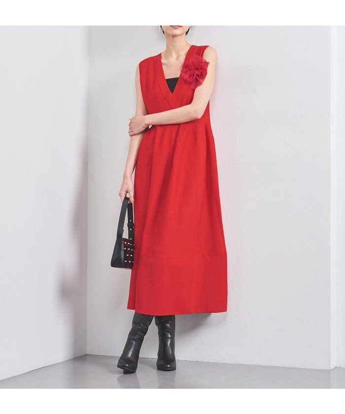 【ユナイテッドアローズ/UNITED ARROWS】のコサージュ ニット ワンピース インテリア・キッズ・メンズ・レディースファッション・服の通販 founy(ファニー) https://founy.com/ ファッション Fashion レディースファッション Fashion for Women ワンピース Dresses ニットワンピース Knit Dresses インナー Innerwear カットソー Cut and Sewn Top キャミソール Camisole, Spaghetti Strap Top ダウン Down, Puffer フィット Fit, Slim Fit フレア Flare, Flared アウトレット Outlet / Clearance おすすめ Recommended / Our Picks |ID: prp329100004692034 ipo3291000000033881277