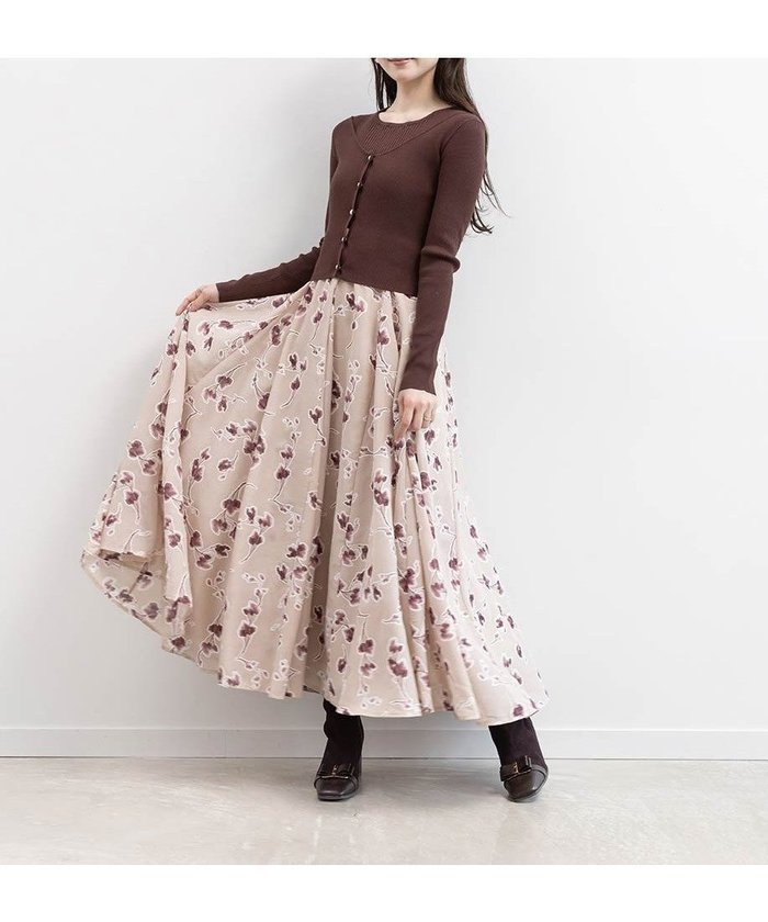【ランダ/RANDA】のニットドッキングアンサンブルワンピース インテリア・キッズ・メンズ・レディースファッション・服の通販 founy(ファニー) https://founy.com/ ファッション Fashion レディースファッション Fashion for Women ワンピース Dresses カーディガン Cardigan, Knitwear シンプル Simple, Minimal リブニット Rib Knit, Ribbed Knit エレガント 上品 Elegant |ID: prp329100004692055 ipo3291000000033881353