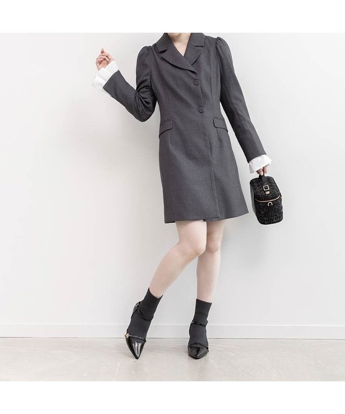 【ランダ/RANDA】のジャケットミニワンピース インテリア・キッズ・メンズ・レディースファッション・服の通販 founy(ファニー) https://founy.com/ ファッション Fashion レディースファッション Fashion for Women アウター Coat / Outerwear Collection レディースジャケット・軽アウター Jackets おすすめ Recommended / Our Picks インナー Innerwear シンプル Simple, Minimal ジャケット Jacket, Outerwear ツイード Twill, Twill Weave フロント Front, Front Design ミックス Mix, Mixed Style 無地 Plain, Solid Color |ID: prp329100004692059 ipo3291000000033881373