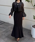 【ジュノア/JUNOAH】のシアーショートリボンボレロ+マーメイドキャミワンピース set ブラック|ID: prp329100004692084 ipo3291000000033881478