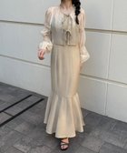 【ジュノア/JUNOAH】のシアーショートリボンボレロ+マーメイドキャミワンピース set ライトベージュ|ID: prp329100004692084 ipo3291000000033881482