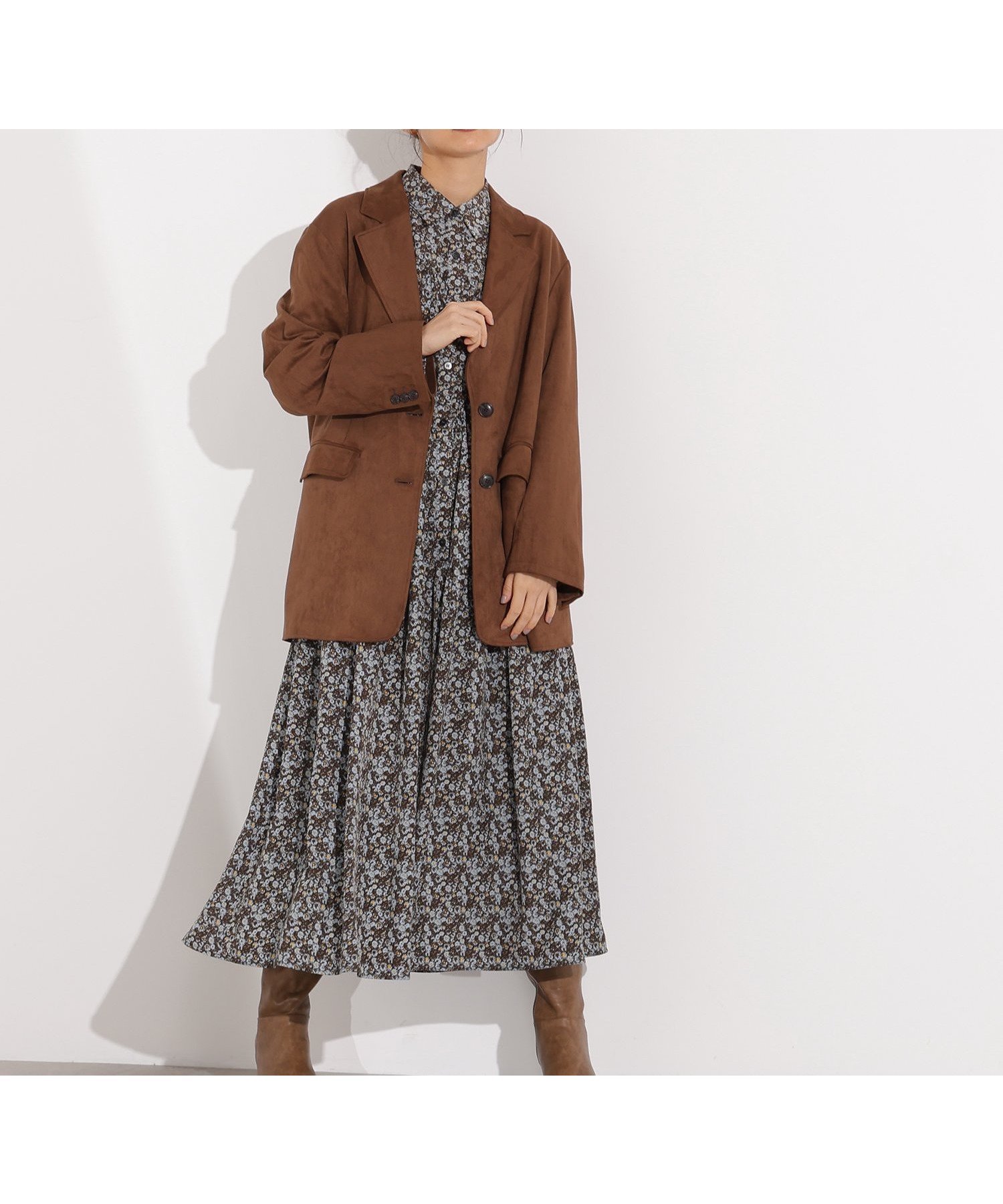 【エヌ ナチュラルビューティーベーシック/N.Natural Beauty basic】のヴィンテージフラワーシャツワンピース インテリア・キッズ・メンズ・レディースファッション・服の通販 founy(ファニー) 　ファッション　Fashion　レディースファッション　Fashion for Women　ワンピース　Dresses　シャツワンピース / 1枚で着映えコーデ　Shirt Dresses　おすすめ　Recommended / Our Picks　なめらか　Smooth, Silky Texture　フィット　Fit, Slim Fit　フラワー　Flower, Floral　プリント　Print, Printed Pattern　A/W・秋冬　Autumn/Winter　ブラウンベース2|ID: prp329100004692089 ipo3291000000033881523