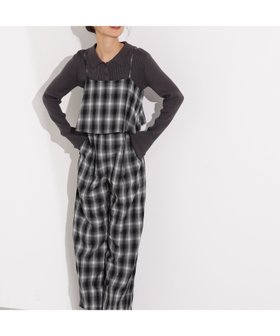 【エヌ ナチュラルビューティーベーシック/N.Natural Beauty basic】のチェックオールインワン 人気、トレンドファッション・服の通販 founy(ファニー) ファッション Fashion レディースファッション Fashion for Women ワンピース Dresses オールインワン・ワンピース Dresses and Jumpsuits インナー Innerwear チェック Check, Plaid, Tartan フリル Frill, Ruffle ボトム Bottoms, Lower Wear ロング Long, Long-Length ワイド Wide, Wide Fit A/W・秋冬 Autumn/Winter |ID:prp329100004692096