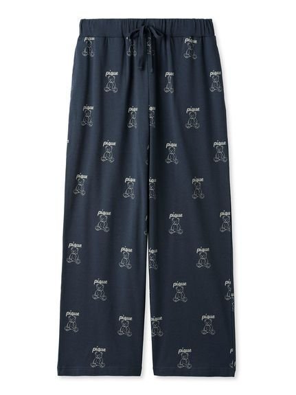 【ジェラート ピケ/gelato pique】の【UNISEX】総柄ロングパンツ インテリア・キッズ・メンズ・レディースファッション・服の通販 founy(ファニー) 　ファッション　Fashion　レディースファッション　Fashion for Women　パンツ　Pants & Trousers　ユニセックス　Unisex, Genderless　なめらか　Smooth, Silky Texture　カットソー　Cut and Sewn Top　ストレート　Straight, Straight Cut　プリント　Print, Printed Pattern　ロング　Long, Long-Length　人気　Popular, Best Seller　NVY[089]|ID: prp329100004692101 ipo3291000000033881561