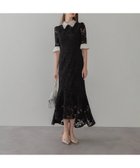 【レジャ/Leja】のLeja-パールカラーボウタイフラワーレースフィッシュテールワンピースドレス 人気、トレンドファッション・服の通販 founy(ファニー) ファッション Fashion レディースファッション Fashion for Women ワンピース Dresses フォーマル・パーティードレス・結婚式用ドレス Elegant & Casual Dresses クラシカル Classical, Vintage-Inspired ドレス Dress, One-Piece パール Pearl, Pearl Accent リボン Ribbon, Bow レース Lace, Lace Fabric エレガント 上品 Elegant thumbnail BLACK|ID: prp329100004692107 ipo3291000000033881581