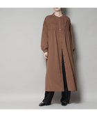 【ナノ ユニバース/nano universe】のギャザー切り替えデザインワンピース ブラウン|ID:prp329100004692110