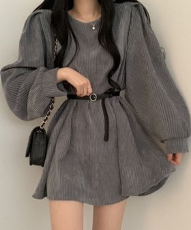 【ディアベル/DIAVEL】のAラインコーデュロイミニワンピース 人気、トレンドファッション・服の通販 founy(ファニー) ファッション Fashion レディースファッション Fashion for Women ワンピース Dresses おすすめ Recommended / Our Picks コーデュロイ Corduroy, Cord Fabric スリーブ Sleeve, Long Sleeve / Short Sleeve トレンド Trend, Trending Now ブーティ Booties, Ankle Boots ロング Long, Long-Length 再入荷 Restock / Back in Stock |ID:prp329100004692136
