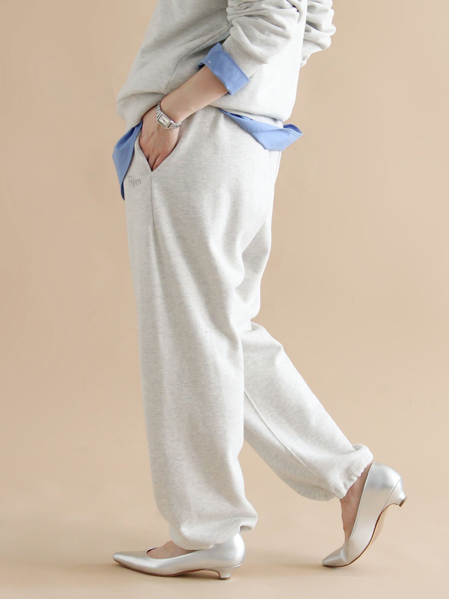 【サマンサモスモス/Samansa Mos2】の【Healthknit】スウェットパンツ インテリア・キッズ・メンズ・レディースファッション・服の通販 founy(ファニー) 　ファッション　Fashion　レディースファッション　Fashion for Women　パンツ　Pants & Trousers　おすすめ　Recommended / Our Picks　ドローコード　Drawcord, Drawstring Cord　TOPグレー|ID: prp329100004692160 ipo3291000000033881813