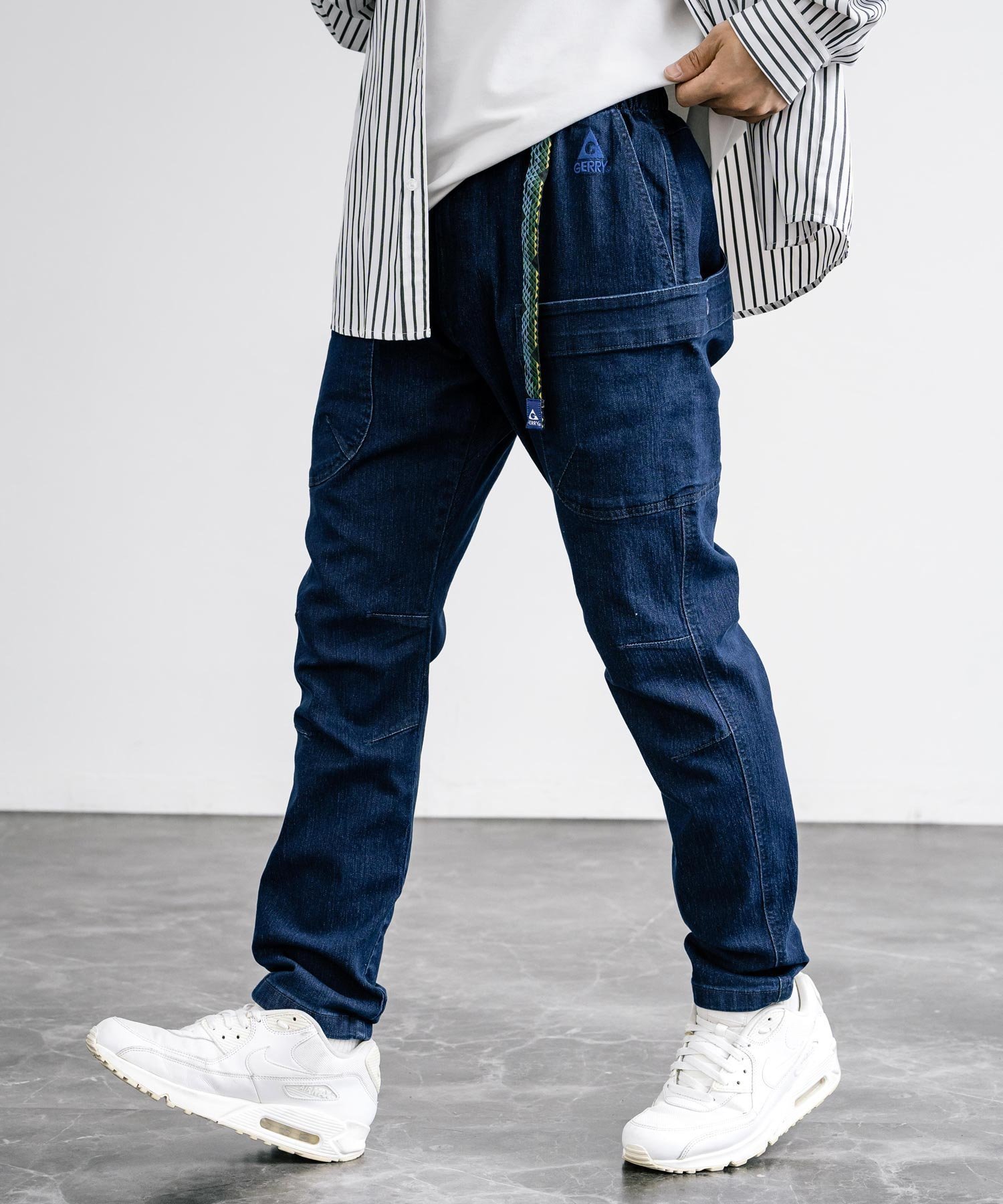 【ロッキーモンロー/Rocky Monroe】のGERRY ジェリー ストレッチデニム チノキャンプクライミングパンツ インテリア・キッズ・メンズ・レディースファッション・服の通販 founy(ファニー) 　ファッション　Fashion　レディースファッション　Fashion for Women　パンツ　Pants & Trousers　アウトドア　Outdoor Clothing　ストレッチ　Stretch, Stretchy Fabric　スリム　Slim, Slim Fit　デニム　Denim, Jeans Material　フロント　Front, Front Design　ブロック　Block, Solid Block Pattern　ポケット　Pocket, Pocket Detail　ロング　Long, Long-Length　65.ブルー|ID: prp329100004692188 ipo3291000000033881929