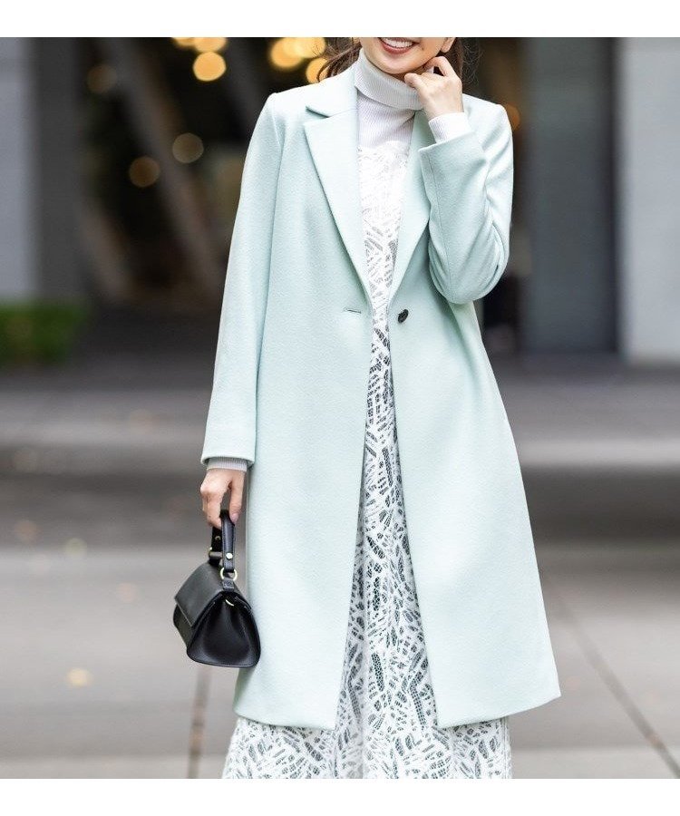 【インディヴィ/INDIVI】の【名品コート/日本製】ウール100%チェスターコート インテリア・キッズ・メンズ・レディースファッション・服の通販 founy(ファニー) ファッション Fashion レディースファッション Fashion for Women アウター Coat / Outerwear Collection コート・ロングコート・ピーコート Long Coats, Peacoats & More チェスターコート・ロング丈アウター Chester Coats / Chesterfield Long Coats インナー Innerwear スタイリッシュ Stylish, Fashionable スマート Smart, Elegant スーツ Suit, Formalwear ダメージ Distressed, Destroyed チェスターコート Chester Coat, Long Coat フォルム Silhouette, Form ポケット Pocket, Pocket Detail 防寒 Cold Protection, Winter-Ready ミドル Middle Length, Mid Height 日本製 Made In Japan ライトグリーン|ID: prp329100004692228 ipo3291000000034427235