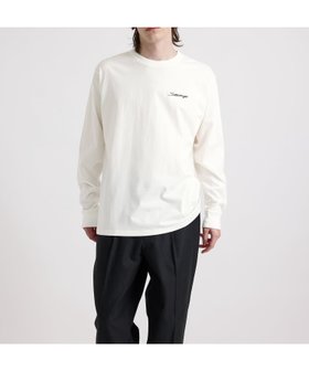 【サタデイズ ニューヨークシティ/SATURDAYS NYC】のScript Emb LS Tee 人気、トレンドファッション・服の通販 founy(ファニー) ファッション Fashion レディースファッション Fashion for Women おすすめ Recommended / Our Picks シンプル Simple, Minimal フィット Fit, Slim Fit ワンポイント One Point, Statement Accent 定番 Standard, Basic Item |ID:prp329100004692241