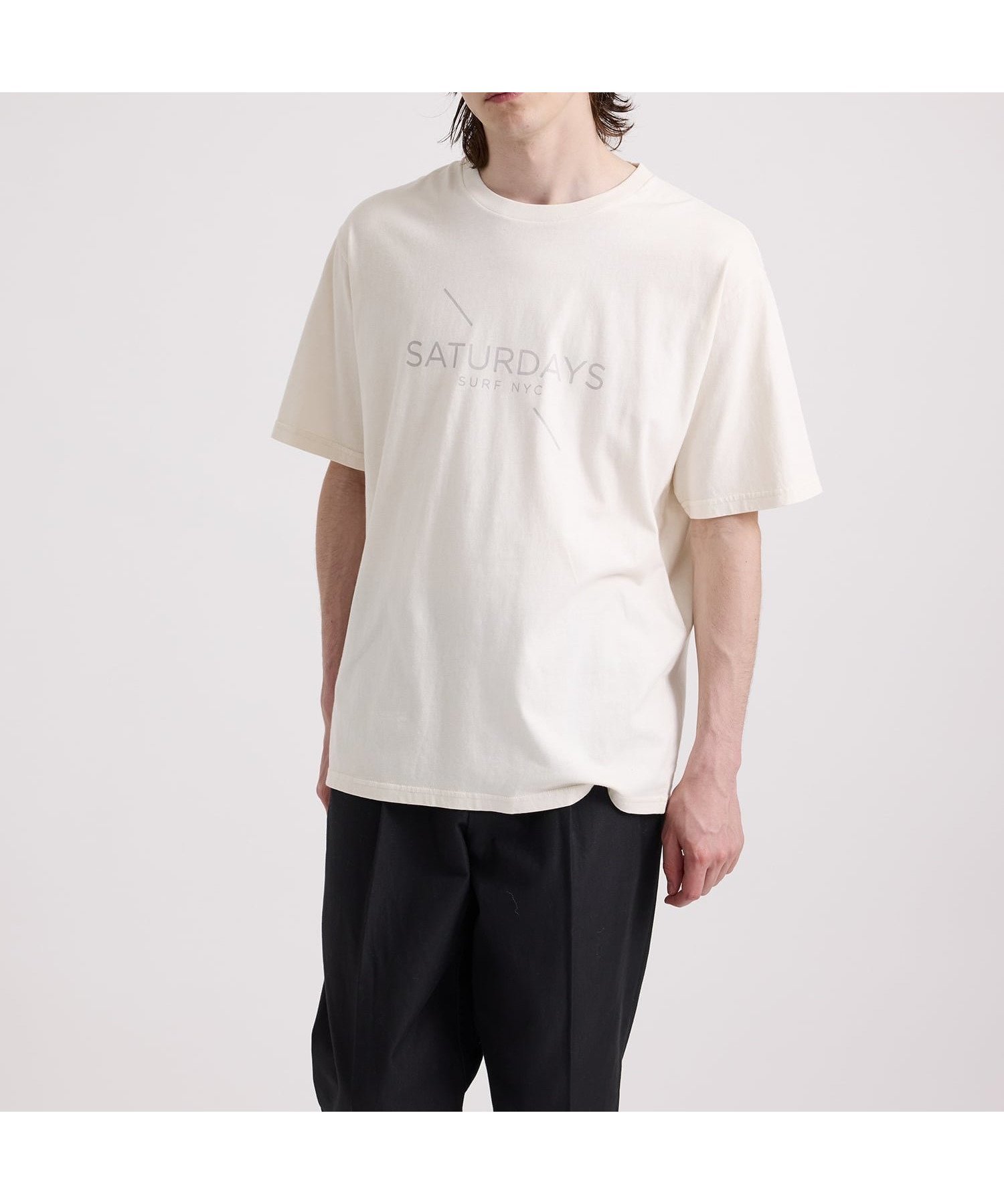 【サタデイズ ニューヨークシティ/SATURDAYS NYC】のSaturdays Surf Pigment Dye SS Tee インテリア・キッズ・メンズ・レディースファッション・服の通販 founy(ファニー) 　ファッション　Fashion　レディースファッション　Fashion for Women　トレンド　Trend, Trending Now　フロント　Front, Front Design　オフホワイト(15)|ID: prp329100004692245 ipo3291000000033882209