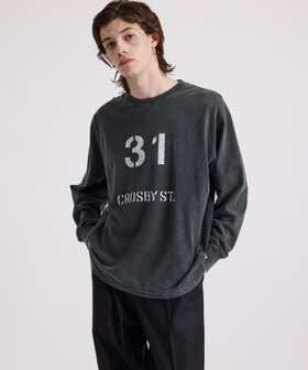 【サタデイズ ニューヨークシティ/SATURDAYS NYC】のCrosby Stencil Print Relaxed LS Tee 人気、トレンドファッション・服の通販 founy(ファニー) ファッション Fashion レディースファッション Fashion for Women スリーブ Sleeve, Long Sleeve / Short Sleeve フロント Front, Front Design プリント Print, Printed Pattern ロング Long, Long-Length 長袖 Long Sleeve, Full Sleeve |ID:prp329100004692256