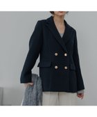 【アンデミュウ/Andemiu】のキンボタンメルトンダブルジャケット 人気、トレンドファッション・服の通販 founy(ファニー) ファッション Fashion レディースファッション Fashion for Women アウター Coat / Outerwear Collection レディースジャケット・軽アウター Jackets ジャケット Jacket, Outerwear スーツ Suit, Formalwear ダウン Down, Puffer ダブル Double, Double-Breasted デニム Denim, Jeans Material パーカー Hoodie, Parka フォーマル Formal, Dressy メルトン Melton, Heavy Wool エレガント 上品 Elegant 冬 Winter / This Winter ビジネス 仕事 通勤 Business / Work / Commuting thumbnail ネイビー|ID: prp329100004692298 ipo3291000000033882484