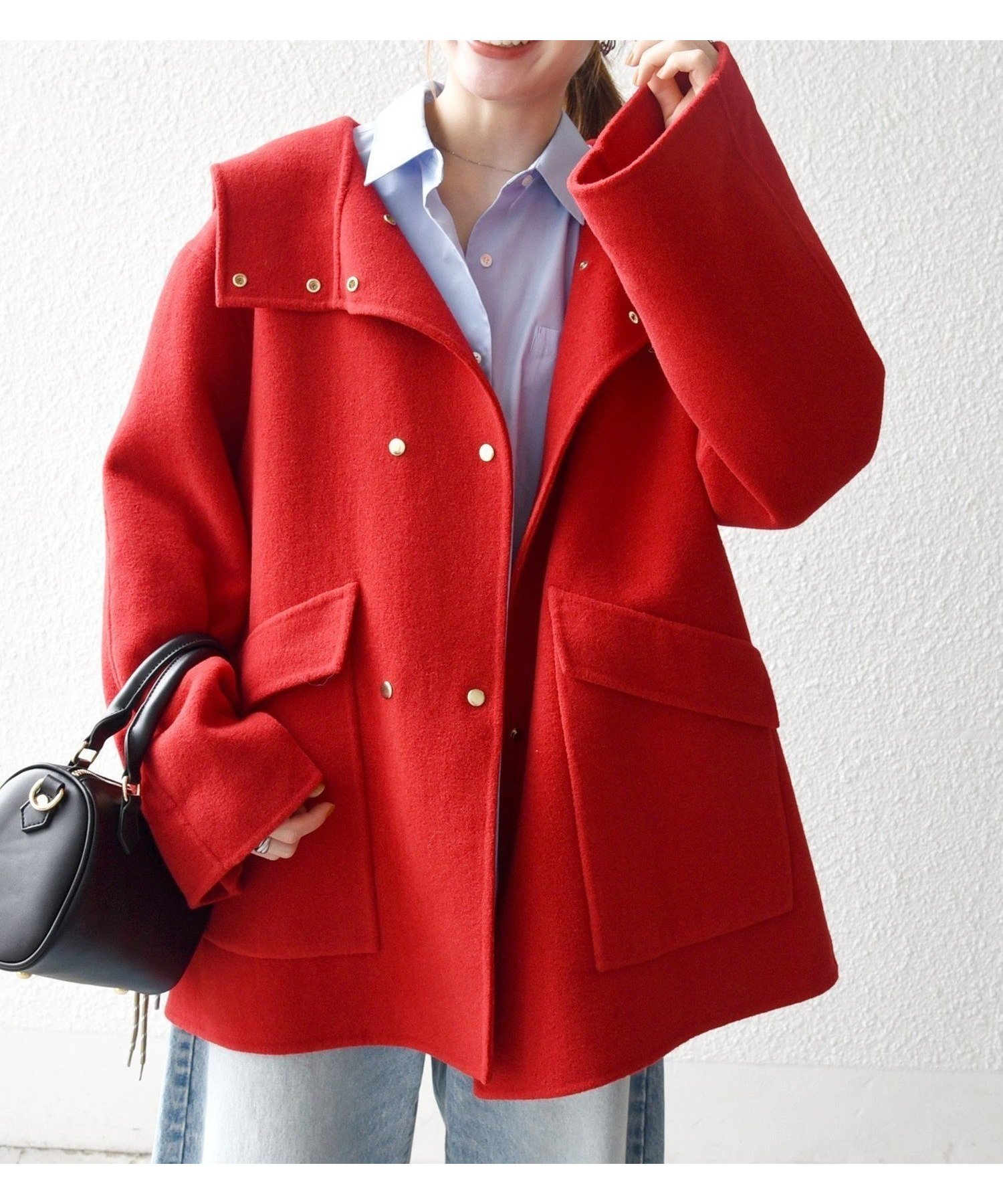 【シップス フォー ウィメン/SHIPS】のSHIPS any リバー フーデッド Aライン ミドル コート インテリア・キッズ・メンズ・レディースファッション・服の通販 founy(ファニー) ファッション Fashion レディースファッション Fashion for Women アウター Coat / Outerwear Collection コート・ロングコート・ピーコート Long Coats, Peacoats & More ショルダー Shoulder, Shoulder Strap スウェット / スエット Sweatshirt, Sweatwear スタンド Stand Collar, Upright Stand チェック Check, Plaid, Tartan トレンド Trend, Trending Now ドロップ Drop Shoulder, Dropped Style ハイネック High Neck, Mock Neck ビッグ Big, Oversized ポケット Pocket, Pocket Detail ミドル Middle Length, Mid Height ロング Long, Long-Length ワイド Wide, Wide Fit 2025年 2025 2025-2026秋冬・A/W Autumn/Winter 2025–26 AW25–26 レッド|ID: prp329100004692306 ipo3291000000034475896