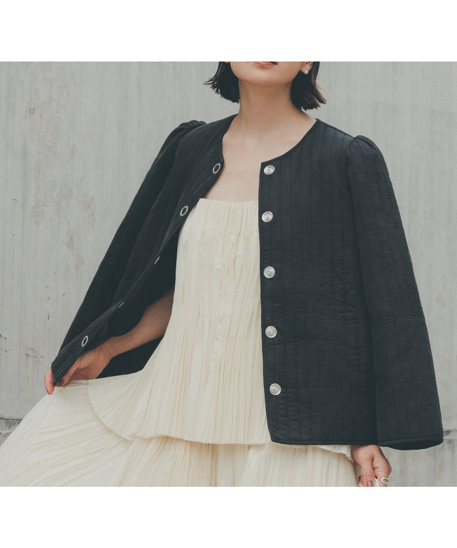 【ハウス オブ ロータス/HOUSE OF LOTUS】の【高山都 Special Collaboration】ストライプキルトノーカラージャケット 人気、トレンドファッション・服の通販 founy(ファニー) 　ファッション　Fashion　レディースファッション　Fashion for Women　アウター　Coat / Outerwear Collection　レディースジャケット・軽アウター　Jackets　ノーカラージャケット / シンプル上品コーデ　Collarless Jackets　キルティング　Quilted, Quilting　クラシック　Classic, Timeless Style　コンパクト　Compact, Small Size　シルク　Silk, 100% Silk　ジャケット　Jacket, Outerwear　ストライプ　Stripe, Striped Pattern　スペシャル　Special, Limited Edition　スリーブ　Sleeve, Long Sleeve / Short Sleeve　フォーマル　Formal, Dressy　ポケット　Pocket, Pocket Detail　ワーク　Workwear, Utility Style　手描き　Hand-Drawn, Illustrated　 other-1|ID: prp329100004692307 ipo3291000000033882534