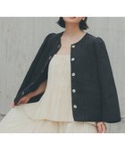 【ハウス オブ ロータス/HOUSE OF LOTUS】の【高山都 Special Collaboration】ストライプキルトノーカラージャケット ブラック|ID: prp329100004692307 ipo3291000000033882536