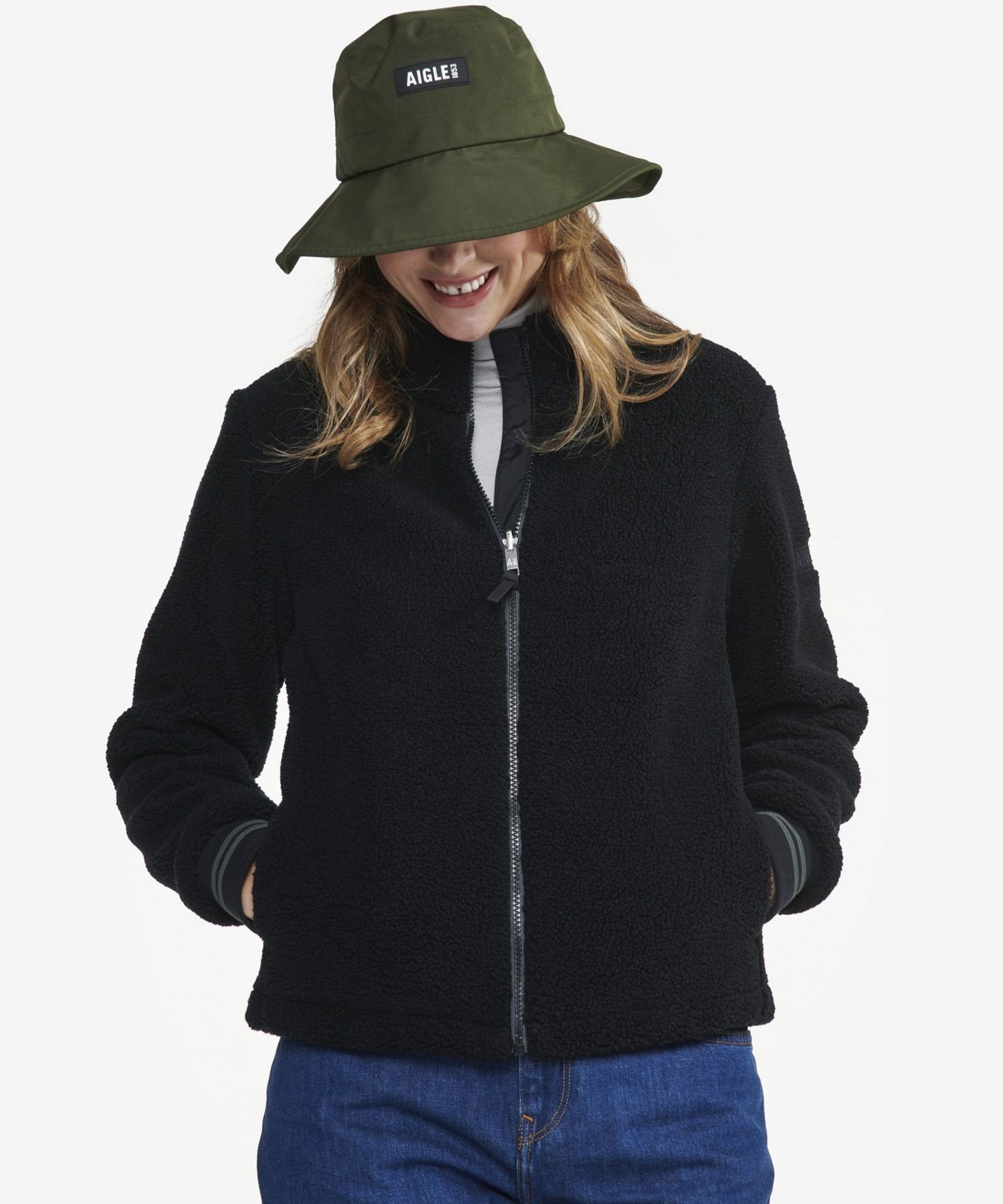 【エーグル/AIGLE】のシェルパフリーススタンドカラージップアップジャケット T-KIT対応 インテリア・キッズ・メンズ・レディースファッション・服の通販 founy(ファニー) 　ファッション　Fashion　レディースファッション　Fashion for Women　アウター　Coat / Outerwear Collection　レディースジャケット・軽アウター　Jackets　スタンド　Stand Collar, Upright Stand　ストライプ　Stripe, Striped Pattern　ダブル　Double, Double-Breasted　フィット　Fit, Slim Fit　ライニング　Inner Lining, Inner Fabric, Lined　レギュラー　Regular, Standard Fit　ブラック|ID: prp329100004692311 ipo3291000000033882555