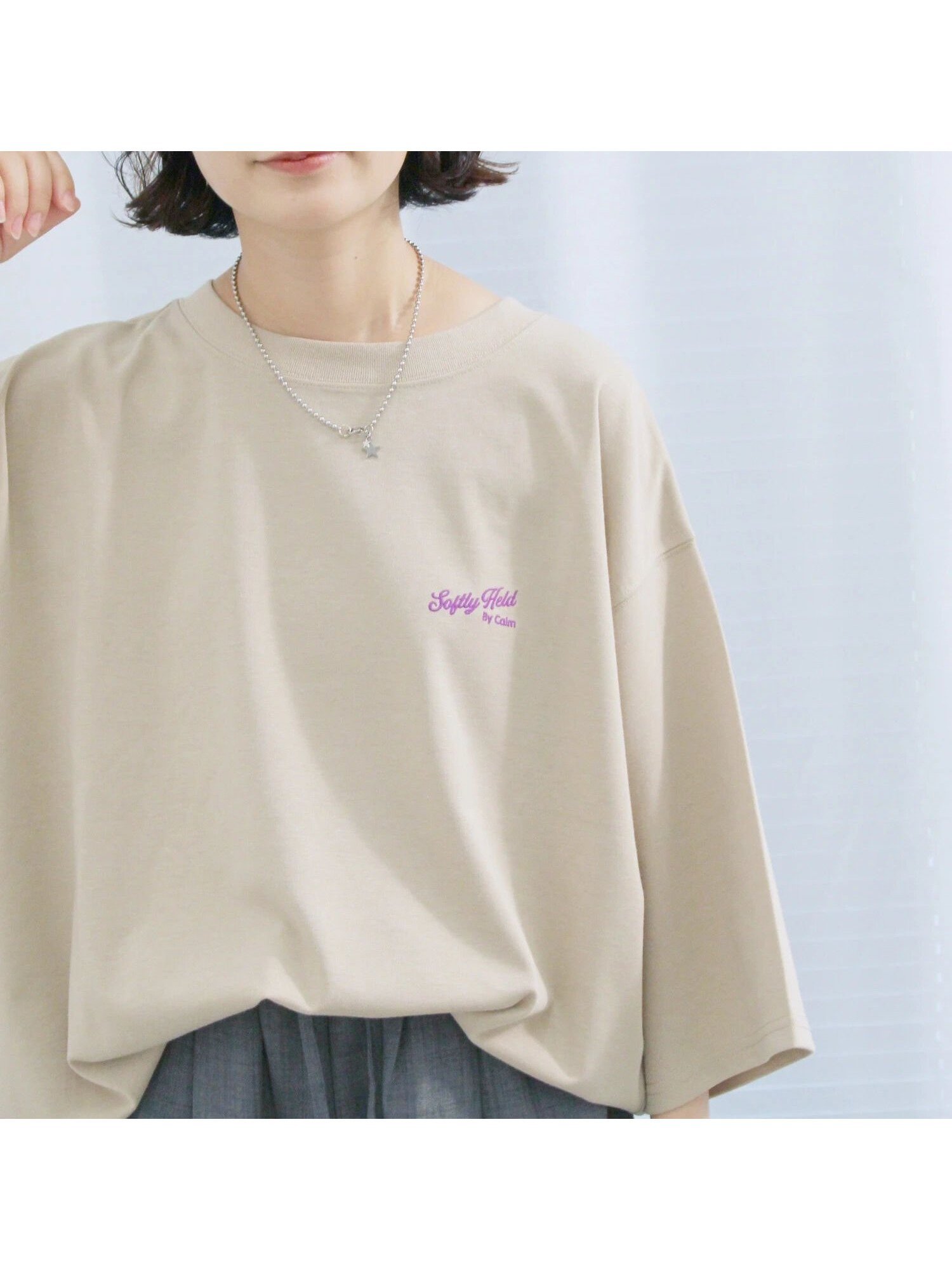 【サマンサモスモス/Samansa Mos2】のポンチロゴ刺繍プルオーバー インテリア・キッズ・メンズ・レディースファッション・服の通販 founy(ファニー) 　ファッション　Fashion　レディースファッション　Fashion for Women　トップス・カットソー　Cut & Sew Tops　カジュアルプルオーバー・ニットトップス　Pullovers & Knit Tops / Casual Pullovers　シンプル　Simple, Minimal　フォルム　Silhouette, Form　リラックス　Relax, Relaxed Fit　定番　Standard, Basic Item　ベージュ|ID: prp329100004692326 ipo3291000000033882688