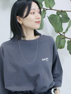 【サマンサモスモス/Samansa Mos2】のポンチロゴ刺繍プルオーバー チャコールグレー|ID: prp329100004692326 ipo3291000000034234205