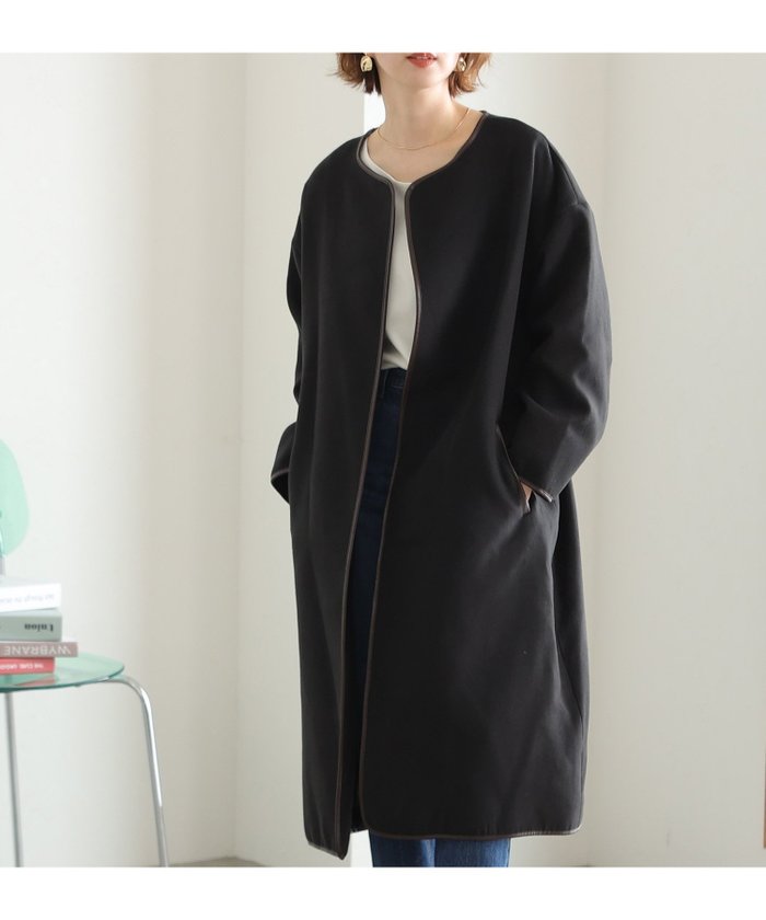 【プールヴー/PourVous】の配色パイピングラップコート インテリア・キッズ・メンズ・レディースファッション・服の通販 founy(ファニー) https://founy.com/ ファッション Fashion レディースファッション Fashion for Women アウター Coat / Outerwear Collection コート・ロングコート・ピーコート Long Coats, Peacoats & More パイピング Piping, Trim Design ライナー Liner, Inner Layer ロング Long, Long-Length エレガント 上品 Elegant |ID: prp329100004692346 ipo3291000000033882810