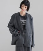 【ローリーズファーム/LOWRYS FARM】のTRノーカラージャケット 人気、トレンドファッション・服の通販 founy(ファニー) ファッション Fashion レディースファッション Fashion for Women アウター Coat / Outerwear Collection レディースジャケット・軽アウター Jackets ノーカラージャケット / シンプル上品コーデ Collarless Jackets おすすめ Recommended / Our Picks ジャケット Jacket, Outerwear セットアップ Set-Up, Coordinated Outfit デニム Denim, Jeans Material ボトム Bottoms, Lower Wear thumbnail チャコールグレー|ID: prp329100004692373 ipo3291000000033882994
