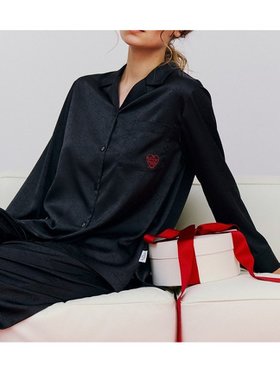 【ジェラート ピケ/gelato pique】の【JOEL ROBUCHON】サテンジャガードシャツ 人気、トレンドファッション・服の通販 founy(ファニー) ファッション Fashion レディースファッション Fashion for Women トップス・カットソー Cut & Sew Tops シャツ・ブラウス・オフィスカジュアル Elegant Blouses & Button-Ups おすすめ Recommended / Our Picks コレクション Collection, Seasonal Line サテン Satin, Glossy Fabric ポケット Pocket, Pocket Detail リラックス Relax, Relaxed Fit ロング Long, Long-Length エレガント 上品 Elegant A/W・秋冬 Autumn/Winter |ID:prp329100004692385