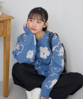 【レトロガール/RETRO GIRL】のフラワージャガードカーデ 人気、トレンドファッション・服の通販 founy(ファニー) ファッション Fashion レディースファッション Fashion for Women インナー Innerwear カーディガン Cardigan, Knitwear トレンド Trend, Trending Now フラワー Flower, Floral ベーシック Basic, Essential 春 Spring |ID:prp329100004692396