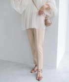 【アンドミー/andme】のきれいめ ストレッチ 美脚 タック テーパードパンツ ライトベージュ|ID: prp329100004692435 ipo3291000000033883324