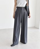 【シップス フォー ウィメン/SHIPS】のquaranciel 洗濯機可能 ストライプ ハイウエスト ワイドパンツ チャコールグレー|ID: prp329100004692454 ipo3291000000034478325