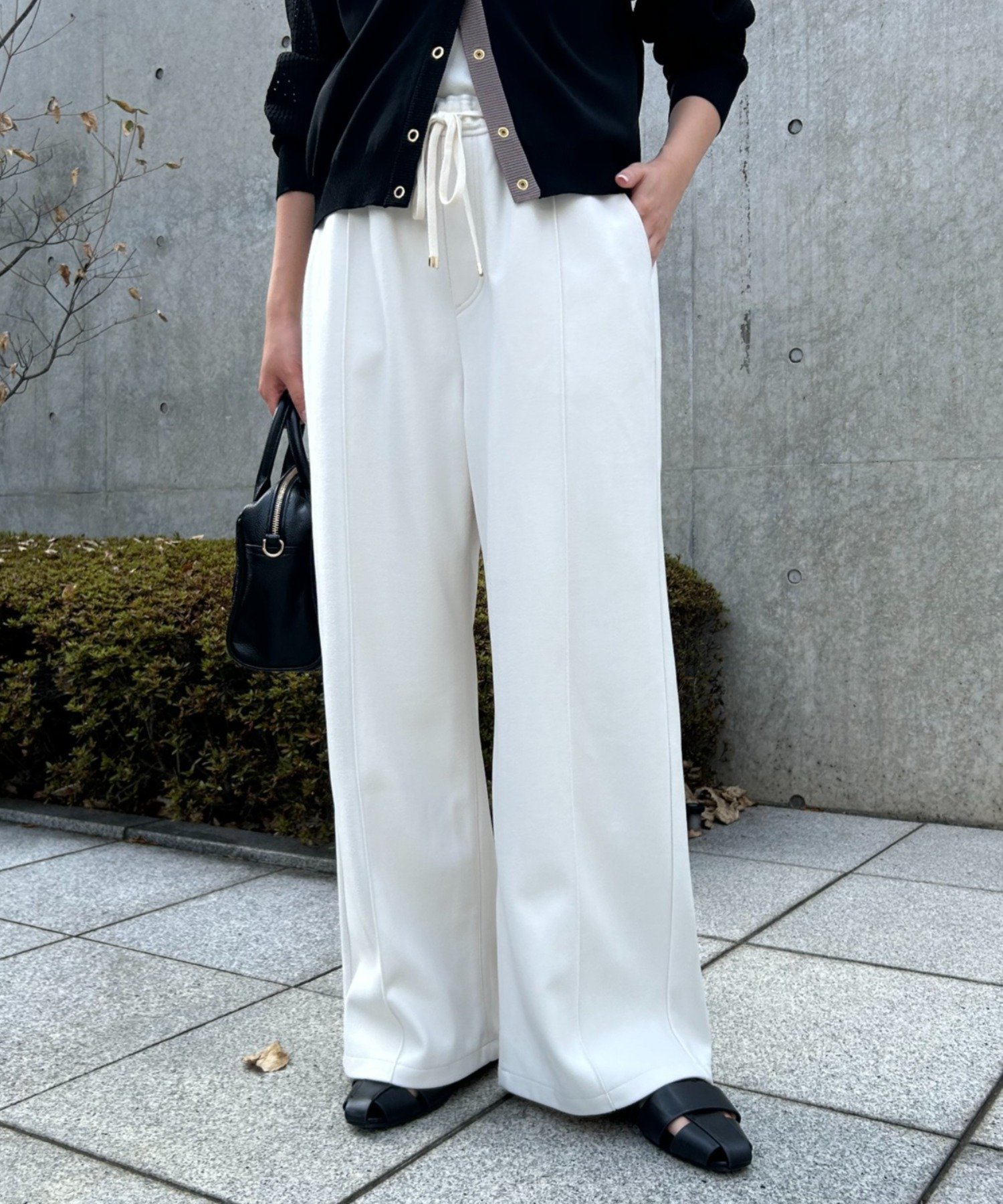 【ジェナ エスパス メルヴェイユ/Jena espace merveilleux】のウールライクイージーパンツ インテリア・キッズ・メンズ・レディースファッション・服の通販 founy(ファニー) 　ファッション　Fashion　レディースファッション　Fashion for Women　パンツ　Pants & Trousers　軽量　Lightweight, Ultra Light　スマート　Smart, Elegant　フロント　Front, Front Design　リラックス　Relax, Relaxed Fit　楽ちん　Easy Fit, Comfortable　ワーク　Workwear, Utility Style　再入荷　Restock / Back in Stock　おすすめ　Recommended / Our Picks　エレガント 上品　Elegant　アイボリー|ID: prp329100004692458 ipo3291000000033883424