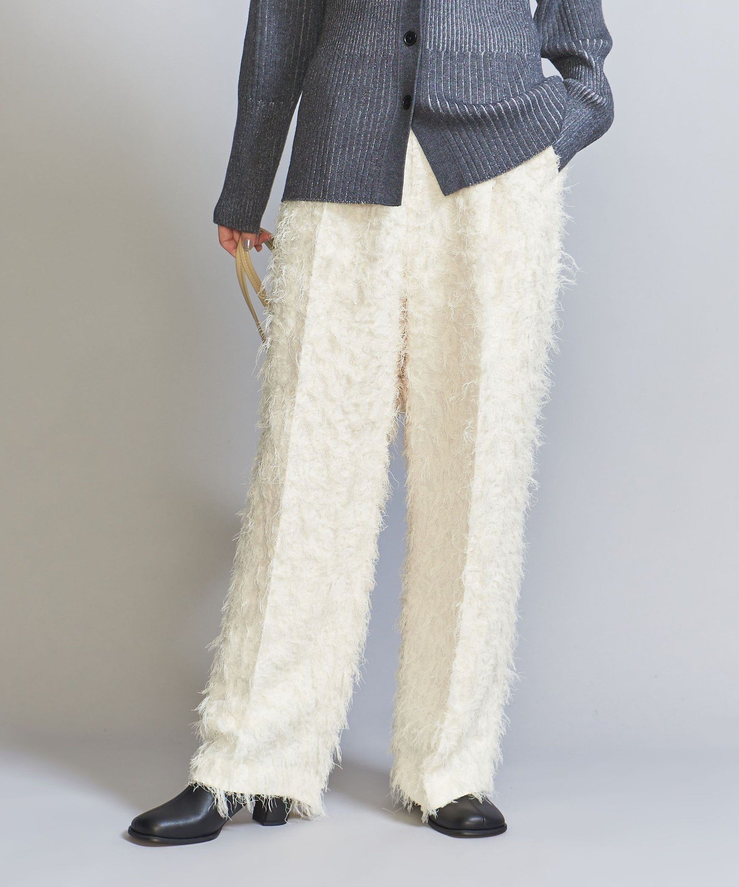 【ユナイテッドアローズ/UNITED ARROWS】のフリンジ ワイドパンツ 人気、トレンドファッション・服の通販 founy(ファニー) 　ファッション　Fashion　レディースファッション　Fashion for Women　パンツ　Pants & Trousers　おすすめ　Recommended / Our Picks　カットソー　Cut and Sewn Top　シンプル　Simple, Minimal　スウェット / スエット　Sweatshirt, Sweatwear　スラックス　Slacks, Dress Pants　センター　Center, Center Line　デニム　Denim, Jeans Material　フェミニン　Feminine, Girly　フリンジ　Fringe, Tassel　マニッシュ　Mannish, Boyish　ミックス　Mix, Mixed Style　メンズ　Men's, Menswear　ワイド　Wide, Wide Fit　A/W・秋冬　Autumn/Winter　 other-1|ID: prp329100004692474 ipo3291000000033883522