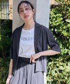 【エニー/ANY】の【洗濯機可/接触冷感/UVケア】清涼リラックス半袖ジャケット チャコール[004]|ID: prp329100004692497 ipo3291000000033883655