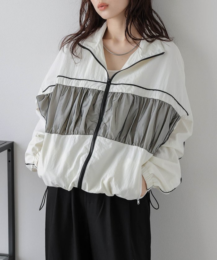 【ラジュール/Lajour】のチュールドッキング トラックジャケット インテリア・キッズ・メンズ・レディースファッション・服の通販 founy(ファニー) https://founy.com/ ファッション Fashion レディースファッション Fashion for Women アウター Coat / Outerwear Collection レディースジャケット・軽アウター Jackets おすすめ Recommended / Our Picks アウトドア Outdoor Clothing ギャザー Gathered, Ruffled ショルダー Shoulder, Shoulder Strap ジャケット Jacket, Outerwear スポーツ Sports, Activewear チュール Tulip, Tulip Motif ドッキング Docking, Mixed Material ドロップ Drop Shoulder, Dropped Style パイピング Piping, Trim Design フィット Fit, Slim Fit ワッシャー Washer, Crinkled Finish |ID: prp329100004692501 ipo3291000000033883664