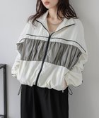 【ラジュール/Lajour】のチュールドッキング トラックジャケット オフホワイト|ID: prp329100004692501 ipo3291000000033883666