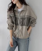 【ラジュール/Lajour】のチュールドッキング トラックジャケット ベージュ|ID: prp329100004692501 ipo3291000000033883677