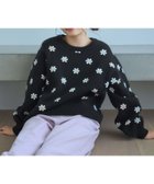 【グローバルワーク/GLOBAL WORK / KIDS】のメルティアソートニットプルオーバー/キッズ/137685 ブラックお花09|ID: prp329100004692507 ipo3291000000033883722
