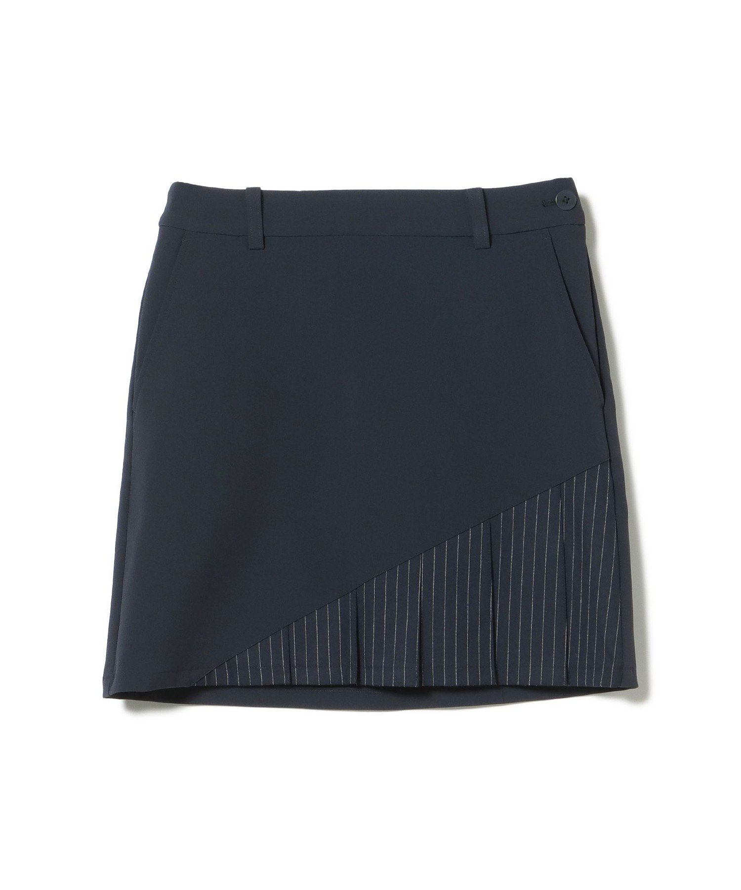 【ビームス ゴルフ/BEAMS GOLF】のPURPLE LABEL / 切替ストライプ ストレッチ プリーツスカート インテリア・キッズ・メンズ・レディースファッション・服の通販 founy(ファニー) 　ファッション　Fashion　レディースファッション　Fashion for Women　スカート　Skirts　プリーツスカート / 上品フェミニンスタイル　Pleated Skirts　カッティング　Cutting Detail　切替　Switching, Contrast Panel　ストライプ　Stripe, Striped Pattern　ストレッチ　Stretch, Stretchy Fabric　フロント　Front, Front Design　プリーツ　Pleats, Pleated　ポケット　Pocket, Pocket Detail　エレガント 上品　Elegant　ゴルフ　Golf　NAVY|ID: prp329100004692616 ipo3291000000033884265