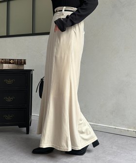 【ゼヴォン/Thevon】のベロアマーメイドスカート 人気、トレンドファッション・服の通販 founy(ファニー) ファッション Fashion レディースファッション Fashion for Women スカート Skirts 2025年 2025 2025-2026秋冬・A/W Autumn/Winter 2025–26 AW25–26 ベロア Velour, Soft Velvet ワンポイント One Point, Statement Accent 人気 Popular, Best Seller 抗菌 Antibacterial, Bacteria-Resistant |ID:prp329100004692676