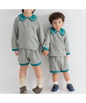 【モイモルン/moimoln / KIDS】の【日本限定販売】【セットアップ】配色ラインカラータータンチェックトップス パンツ 人気、トレンドファッション・服の通販 founy(ファニー) ファッション Fashion キッズファッション Fashion for Kids トップス・カットソー Cut & Sew Tops ボトムス Bottoms セットアップ Matching Sets キッズトップス Tops クラシック Classic, Timeless Style ジャカード／ジャガード Jacquard, Woven Pattern セットアップ Set-Up, Coordinated Outfit |ID:prp329100004692700