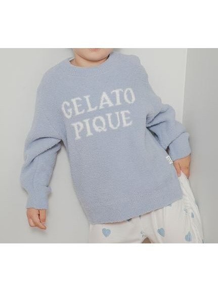 【ジェラート ピケ/gelato pique / KIDS】の【KIDS】エアリーモコロゴプルオーバー インテリア・キッズ・メンズ・レディースファッション・服の通販 founy(ファニー) 　ファッション　Fashion　キッズファッション　Fashion for Kids　トップス・カットソー　Cut & Sew Tops　おすすめ　Recommended / Our Picks　カラフル　Colorful Design　トレンド　Trend, Trending Now　ボトム　Bottoms, Lower Wear　夏　Summer　秋　Autumn　BLU[086]|ID: prp329100004692715 ipo3291000000033884726